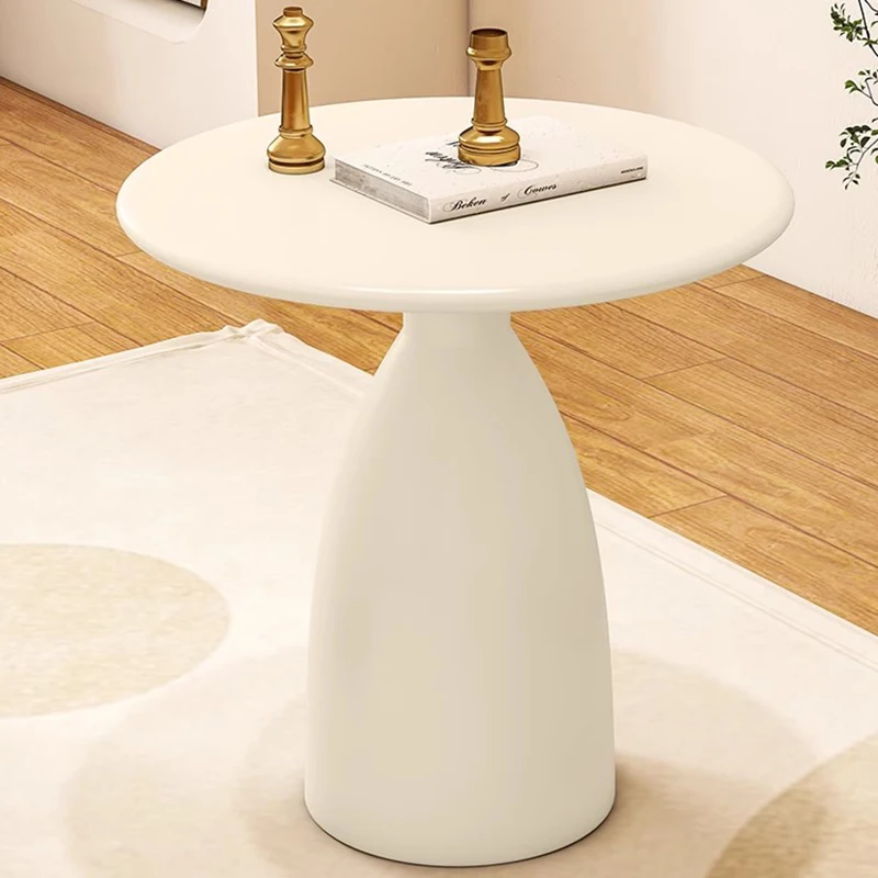 

Cream Wind Tea Table Circular Hair Edge Corner Light Table Luxury Modern Simple Bedside Small Living Room Household Furniture