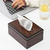 Walnut Wood Tissue Box Commercial Hotel Restaurant Paper Drawer Square Wooden Box Advertising Paper Drawer 4