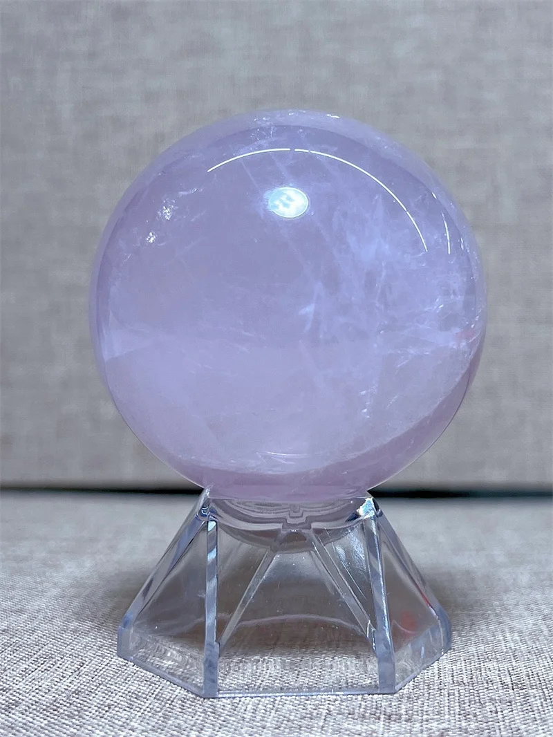 

Natural Blue Rose Quartz Sphere With Rain Bow Reiki Healing Stone Home Decoration Exquisite Gift Souvenir Gift