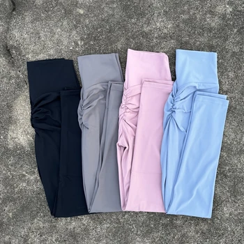 Sexy Butter Solid Color Women Back Waist Scrunch Tight Yoga Legging Athletic Soft Gym Sports Pants Jogging Squat proof