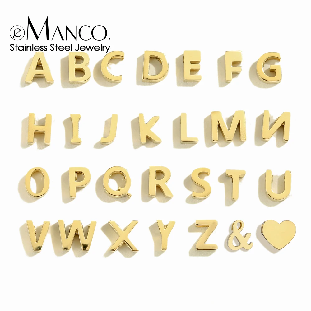 Stainless Steel Letters Jewelry  Alphabet Stainless Steel Charm - Gold  Color - Aliexpress