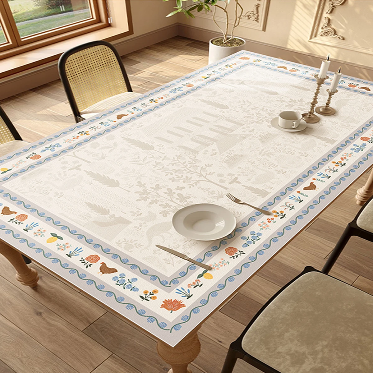 

Cartoon Art Tablecloth Oil-proof Dining Table Mats Waterproof Restaurant Desk Cloth Kitchen Countertop Mat Tapete De Mesa 테이블 매트