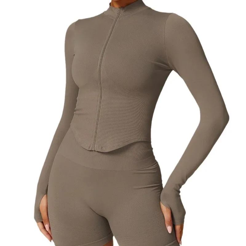 سترة ملابس اليوغا الموسمية الجديدة الياقة البريدي...