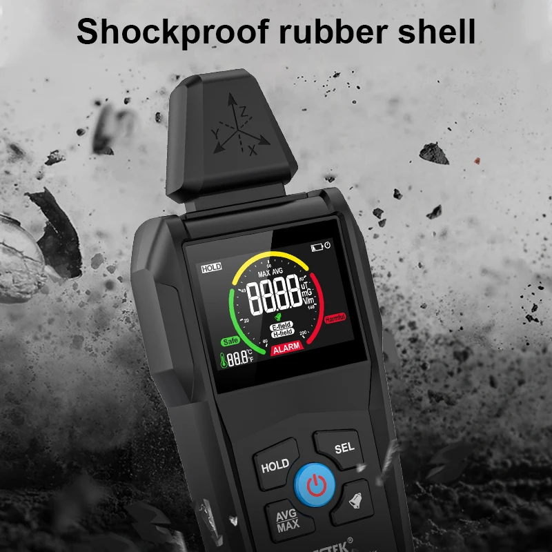 Mestek EMF Meter Professional Electromagnetic Field Radiation Detector Handheld Radiator Electric Magnetic Dosimeter Geiger Test radiation detector emf meter tester