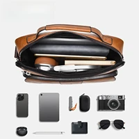 Sac bandoulière homme WEIXIER en PU, grande capacité, multi-poches, sac à main, sac à bandoulière, sac de voyage d'affaires, sac de voyage en plein air 3