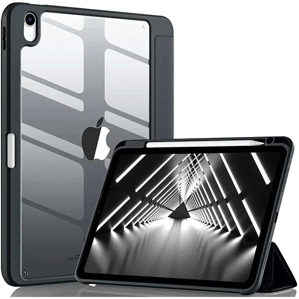 Sleek Fashion Tablet Case with Pencil Slot and Tri-fold Stand