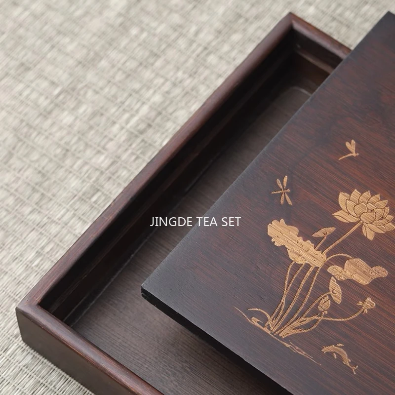 Water Storage Tea Tray, Household Bamboo Chinese Kung Fu Tea Tray, Bamboo Tea Table, Trays Decorative