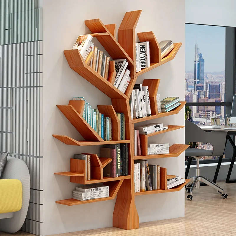 Kids Cube Storage Bookcase Shelf Corner Tree Shelves Minimalist Nordic Shelf Bookcase Wood Scaffale Libreria Room Furniture