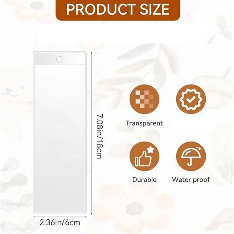 업그레이드된 투명 PVC 북마크 보호 슬리브 투명 북마크 슬리브 투명 보호 필름 웨딩 사진 스트립 슬리브