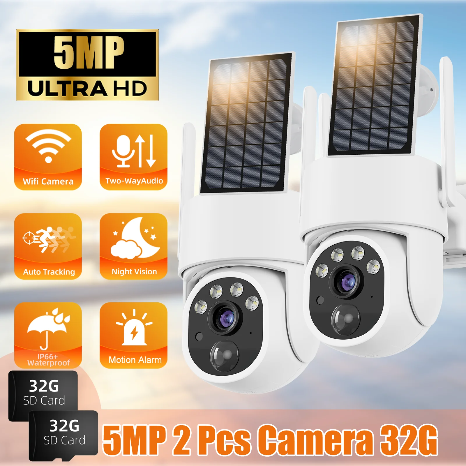 5MP 2PCS 32G SD Card