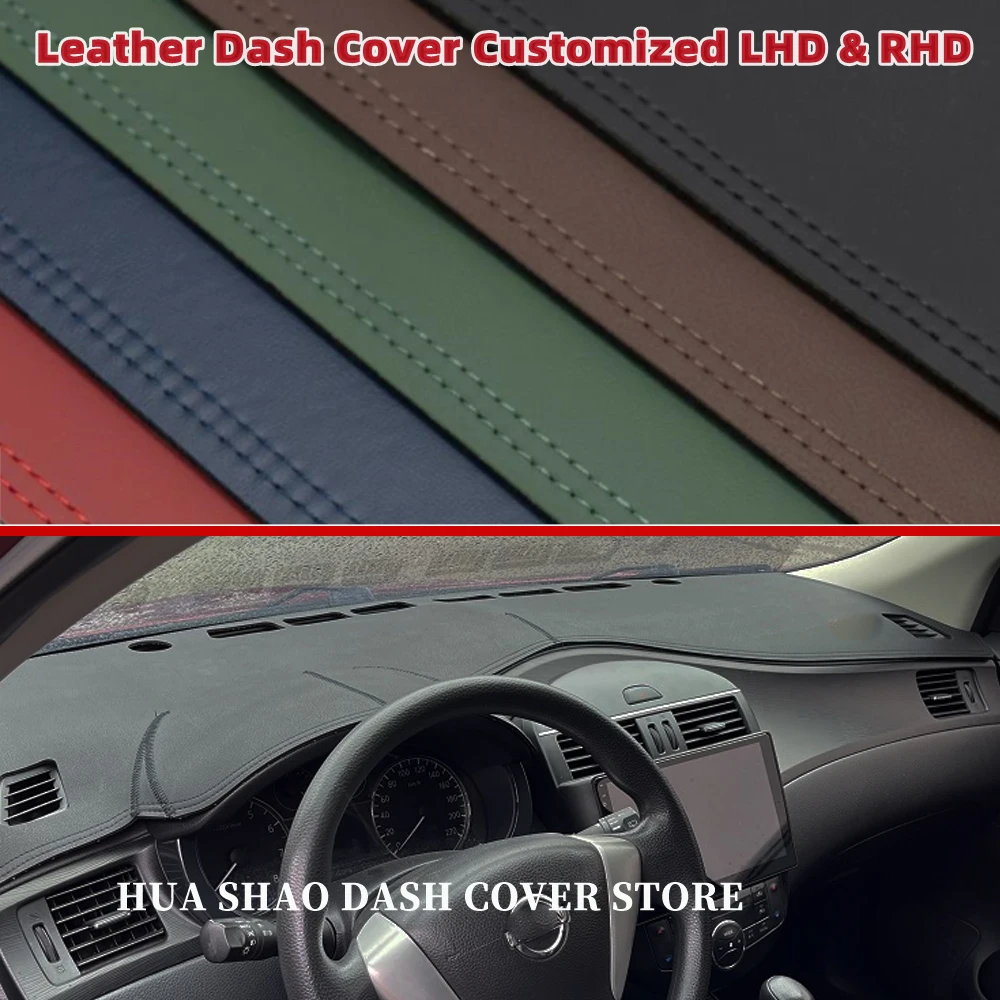 Dashboard Dash Mat Cover Leather Pad Sunshades Protection Nonslip