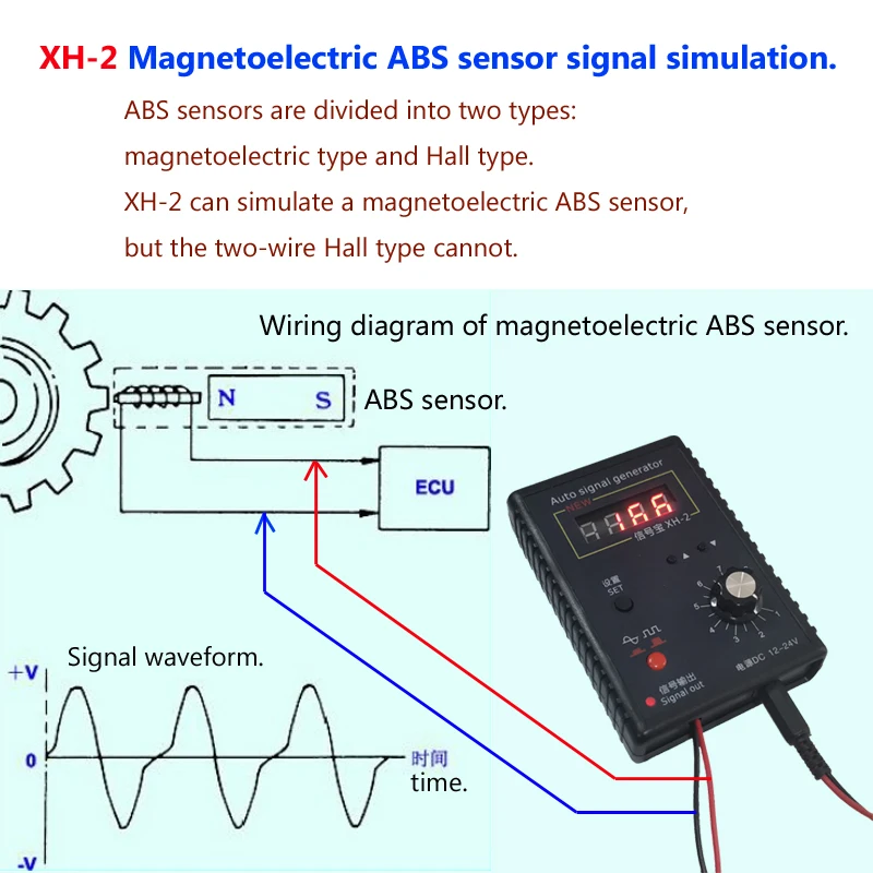 

Automobile Simulator Led Display Generator Car Hall and Crankshaft Position Sensor Signal Tester Meter 2Hz to 8KHz