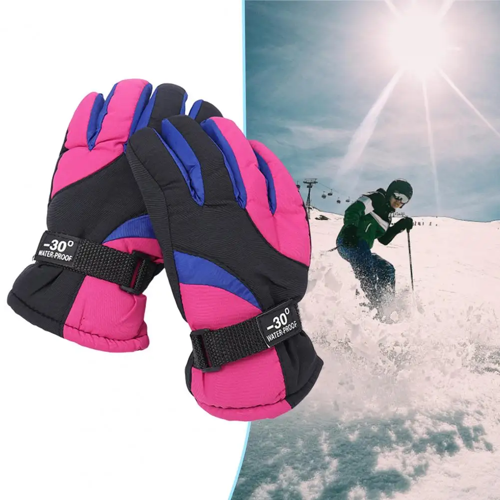 ski mittens 1 pair useful anti slip rib opening women men cycling gloves for winter Ski Mittens 1 Pair Useful Anti-slip Rib Opening  Women Men Cycling Gloves for Winter