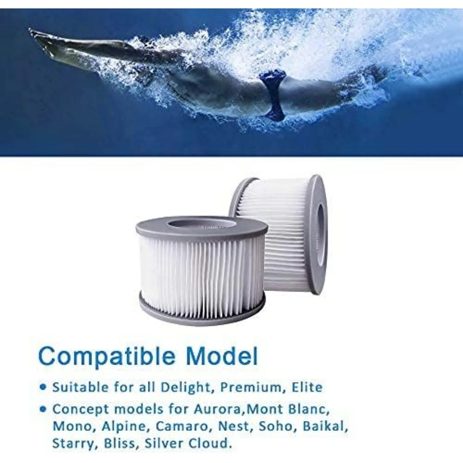 New Upgraded MSPA FD2089 Inflatable Spa Bath Filter Cartridge/central Tube/mesh Bag/pool Filter Mesh High-efficiency, Durable,