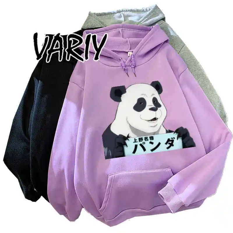 

Kawaii Inumaki Panda Jujutsu Kaisen Print Pullover Hoodies Women Funny Cartoon Manga Winter Casual Harajuku Swatshirt Female