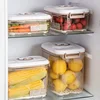 Vacuum storage box sealed grain tank household fresh-keeping box refrigerator drainable food storage container Kitchen Organizer 5