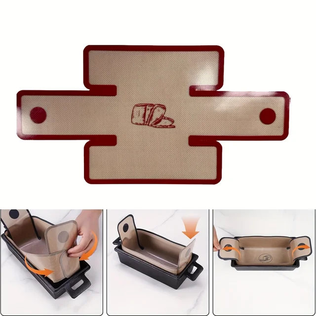 Silicone Bread Loaf Pan for 22.86x12.7 cm Baking Pans - Food Grade, Non-Stick, Easy to Clean, High-Temperature Resistant 4