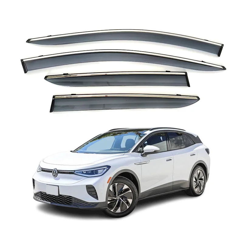 Side Door Window Visor Injection Weather Vent Deflector Rain Shield For Volkswagen ID4