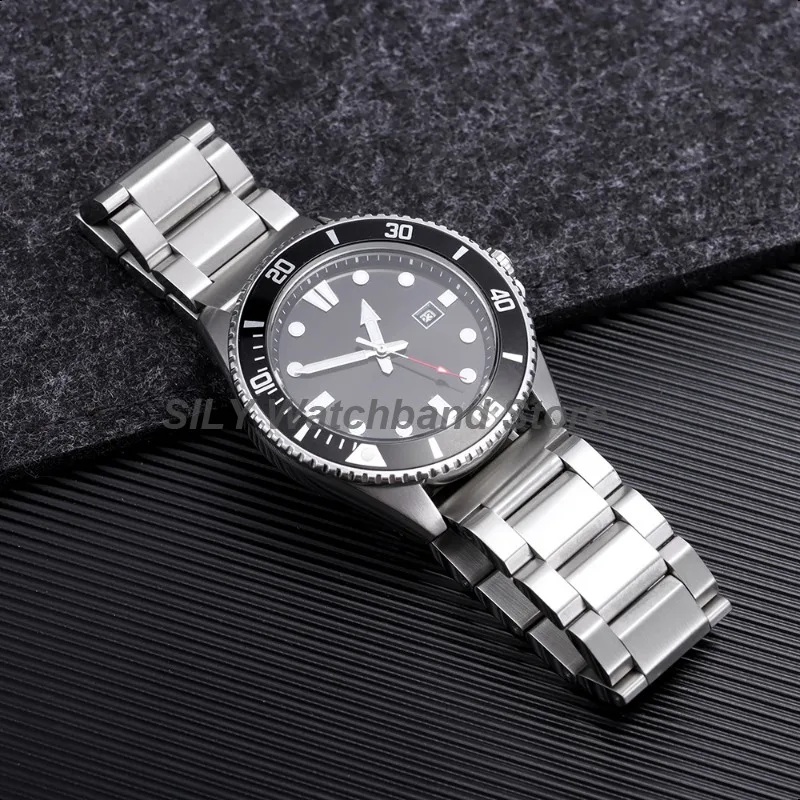 Stainless Steel Watch Band with Folding Buckle - Adjustable Strap