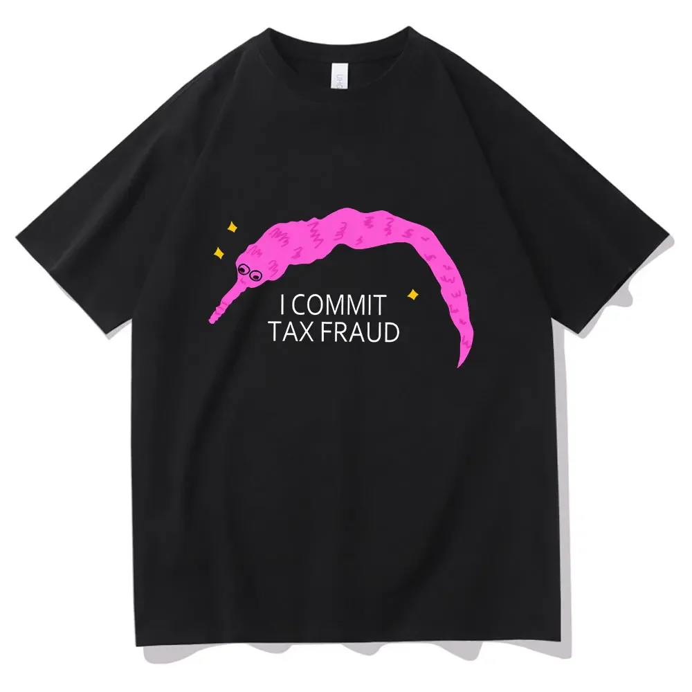 Commit Tax Fraud T Shirt Harajuku Cartoon Letter Printing T Shirt Graphic Casual Crew Neck Short Sleeve Plus Size T Shirt Women 4