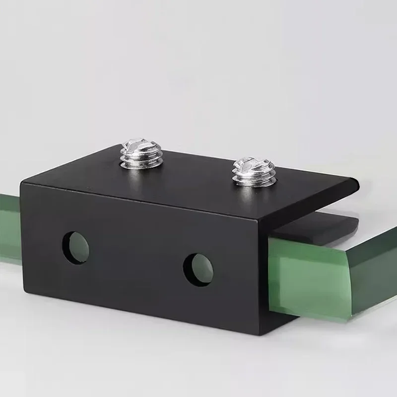2pcs Shower Glass Clamp Door Clip Holder Bracket Support Balcony Railing Square No-drill-on-glass connector clamps,mirror clip