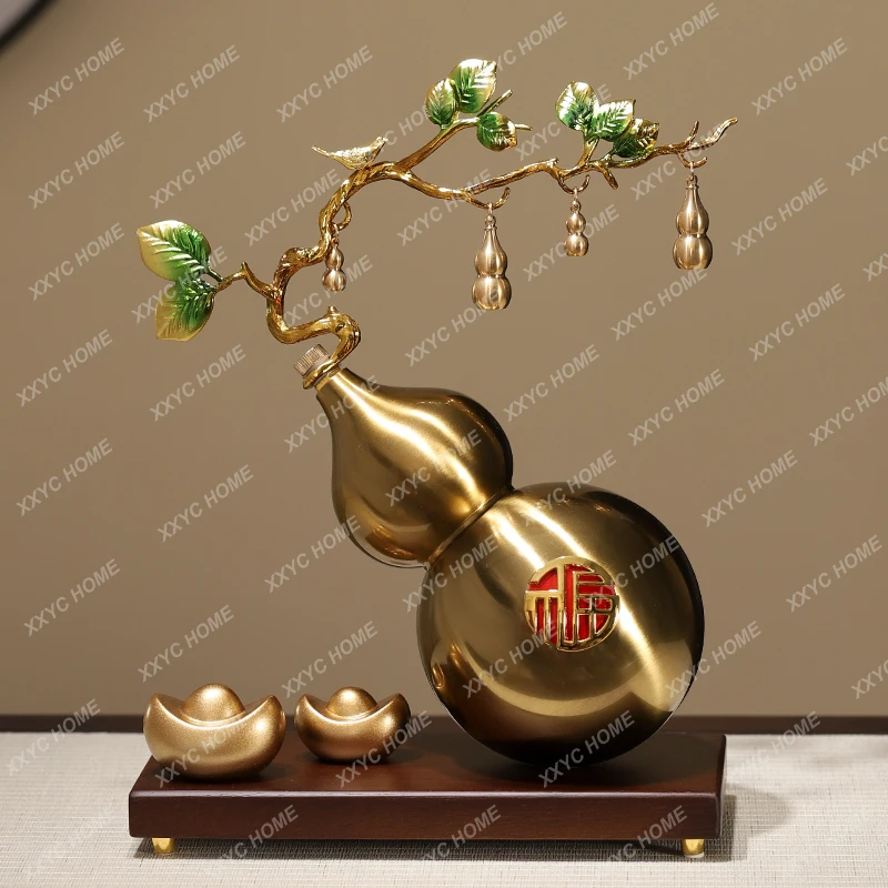 Light Luxury High-End Home Ornament Soggiorno Tv Wine Cabinet Jinfu Town House Crafts