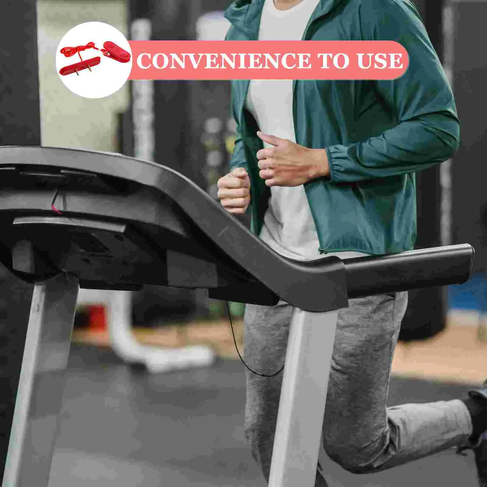 Treadmill Emergency Stop Switch Replacement Safety Key Fitness Equipment Machine Dual Insert Security Plastic Start for 2