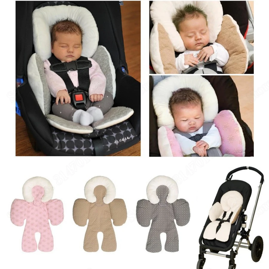 Cojín portátil para silla de coche, almohada de apoyo para la cabeza el cuerpo de algodón suave grueso, accesorios para recién nacidos|Accesorios cochecitos de bebé| - AliExpress