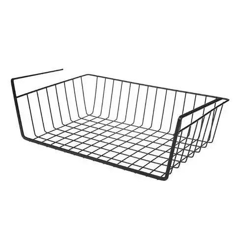 

Mesh Iron Shelf Basket Cupboard Cabinet Door Organizer Rack Closet Holders Hanging Under Shelf Storage Basket Rack Organizer