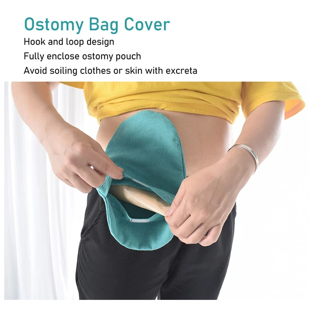 Breathable Ostomy Bag Cover Home Hospital Soft Cotton Washable