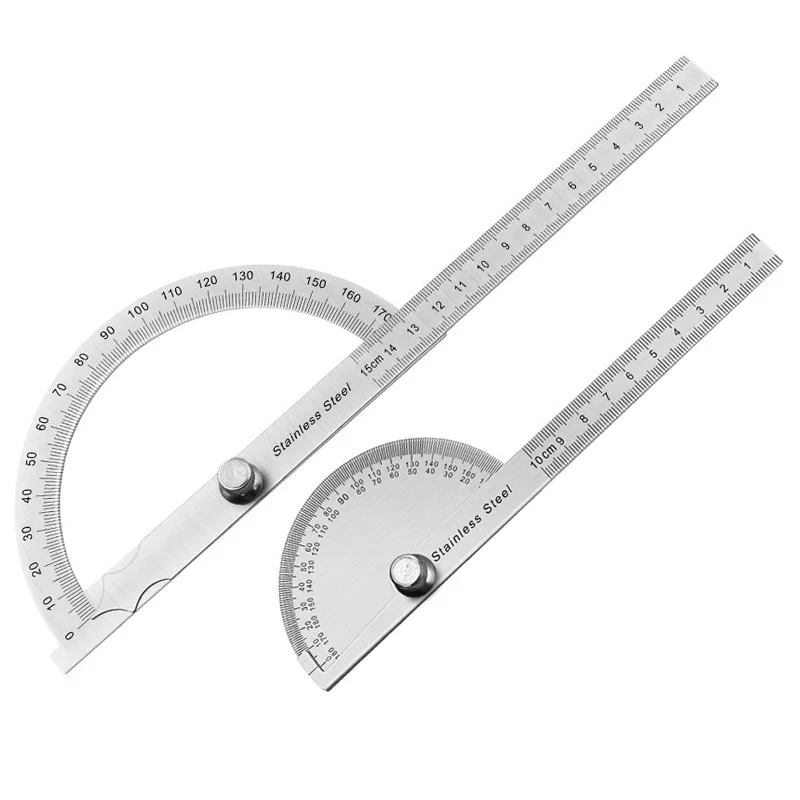 Stainless Steel 180 Degree Angle Protractor Metal Angle Ruler professional Meter Ruler Gauge Finder Goniometer Conveyor Tool