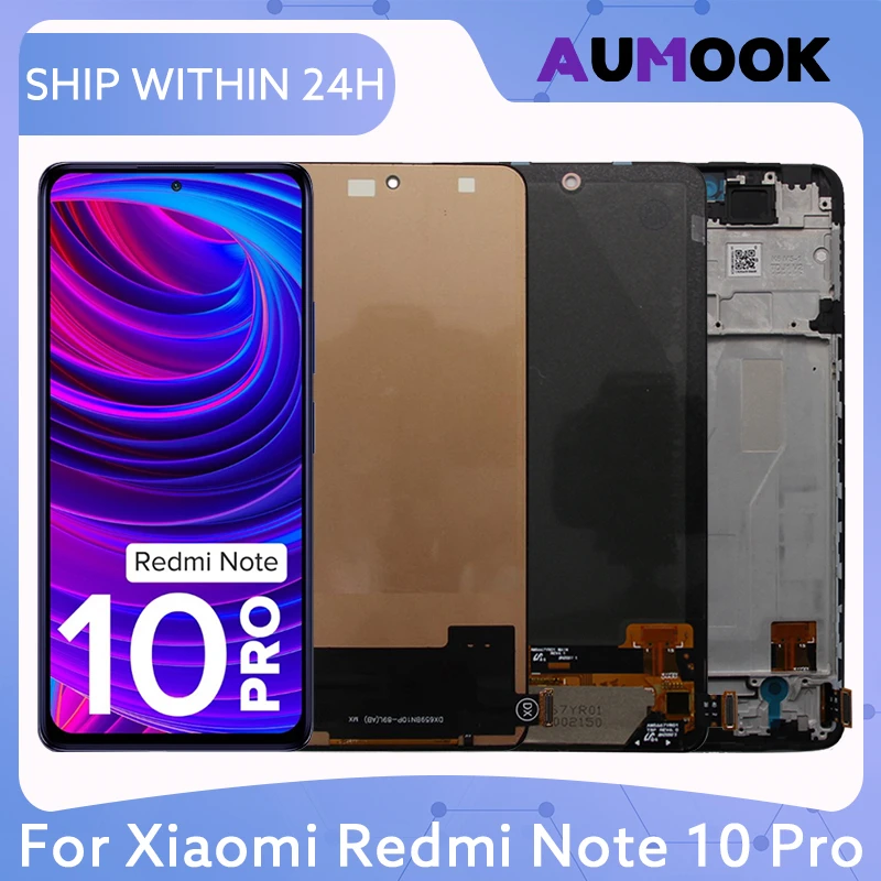 Xiaomi Redmi Note 10 Pro,m2101k6g,m2101k6r用のAMOLEDLCDタッチ 