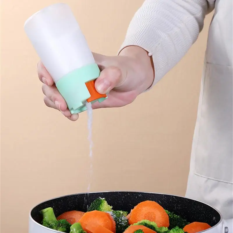 Metering Salt Dispenser Seasoning Bottle Shaker Push Type Sugar Bottle Spice Pepper Salt Shaker Spice Jar Can Kitchen Gadgets