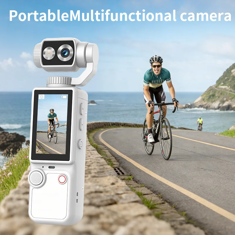 4K HD Vlogging Handheld Cameras Rortable Lens Sports Auto-Focus 1080P Vlog Video Recorder Pocket Action Cam For Travel Bicycle