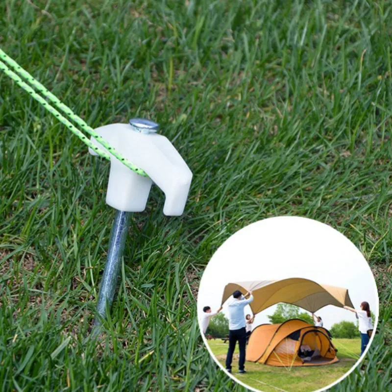 Luminous Stainless Steel Tent Peg Nail Stake Ground Pin Anchor Outdoor