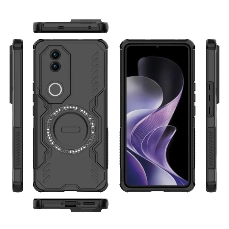 Magnetic Anti-Slip Shockproof Silicone Phone Case with Bumper Protection