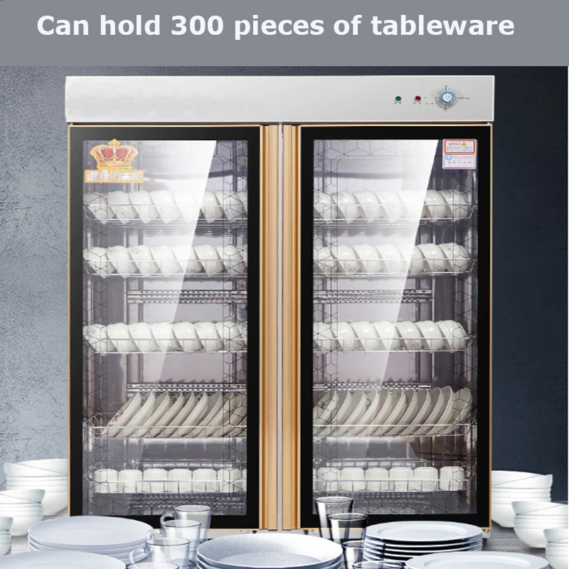 Disinfection Cabinet Commercial Vertical Large-capacity Stainless Steel Cupboard Household Double-door High-temperature Resistan