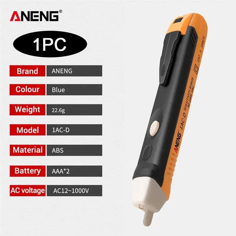 ANENG Non-contact induction test pencil AC110V 220V Voltmeter Voltage Probe Electricity Test Pen Power Detector Tester Socket oscilloscopes Measurement & Analysis Tools