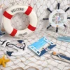 Mermaid Seaside Blue Ornaments Fish Cotton Rope Nautical Fishing Net Wall Decor 3