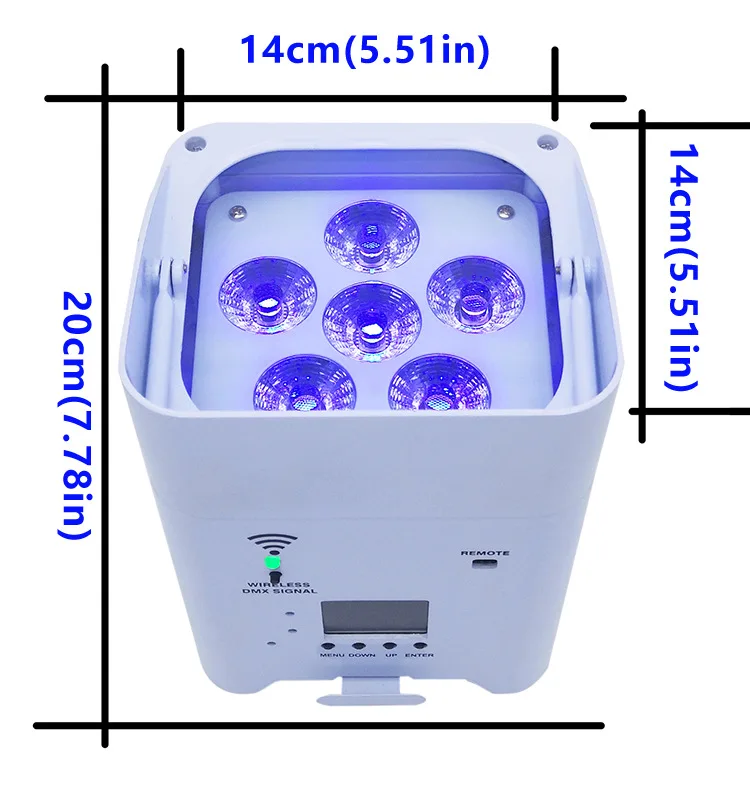

10 шт., беспроводная батарея, 6x18 Вт, RGBWA + UV, 6 в 1