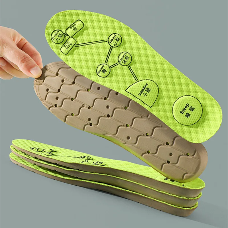 Arch Support Massage Insoles For Shoes Soft Mesh Deodorant Running Insoles For Feet Man Women Orthopedic Insoles For Feet Care