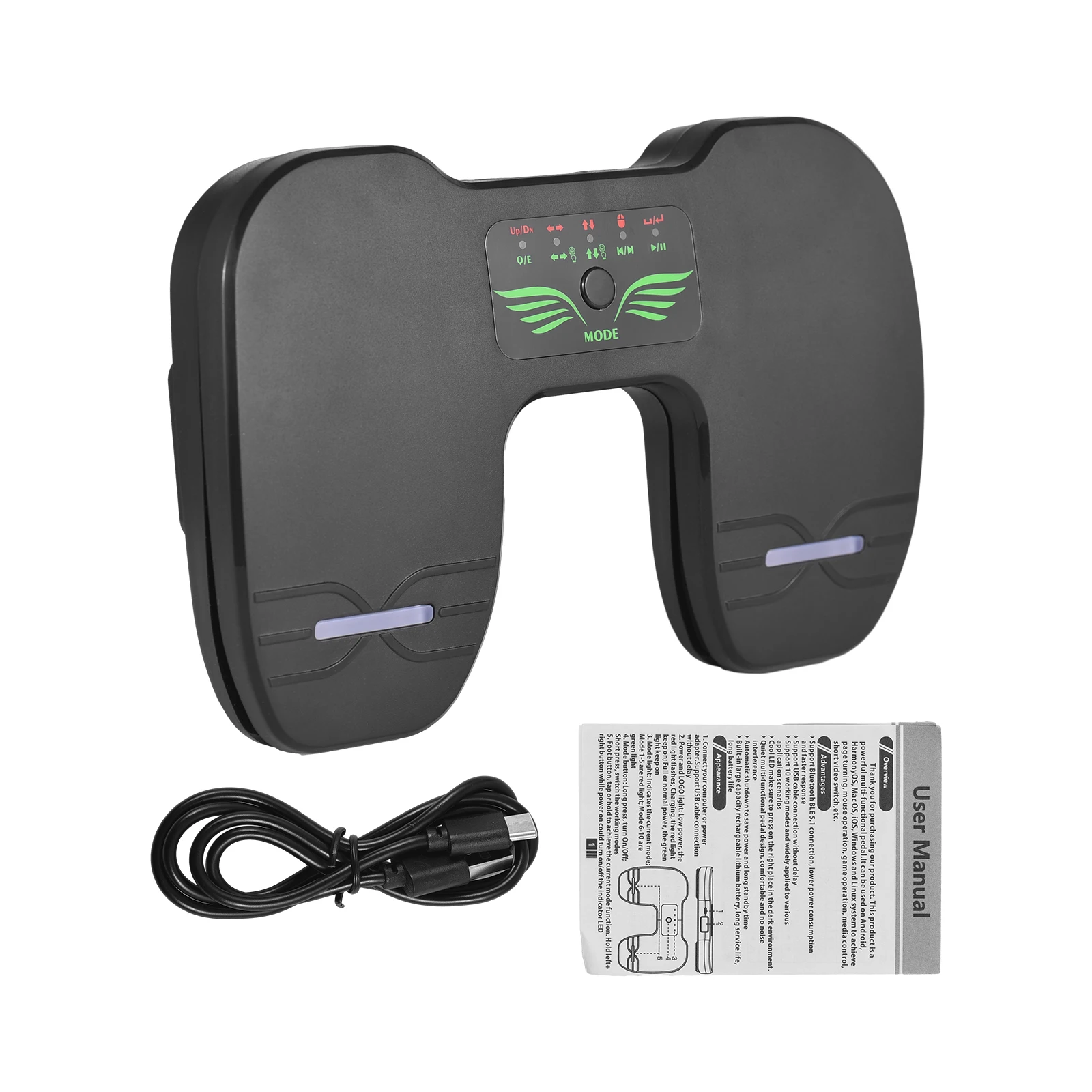 Wireless Page Turner Pedal Music Page Turner for Tablet Smartphones BT Foot Rechargeable with Remote Control Devices wireless page turner pedal