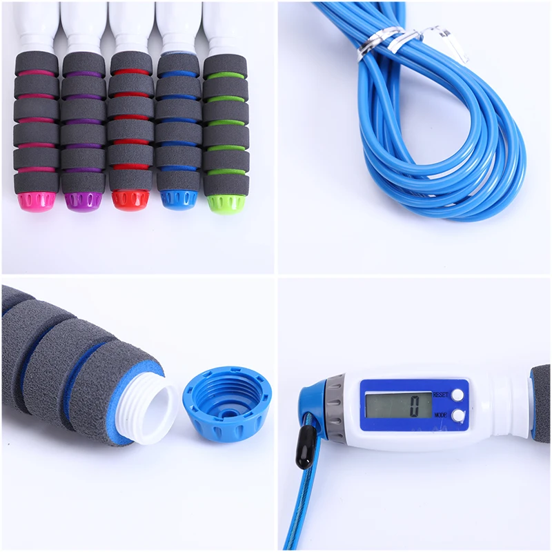 

Striped Style Abs + Tpe Space Saving Not Absorb Sweat Quiet And Easy To Use Surface Anti Slip Skipping Rope