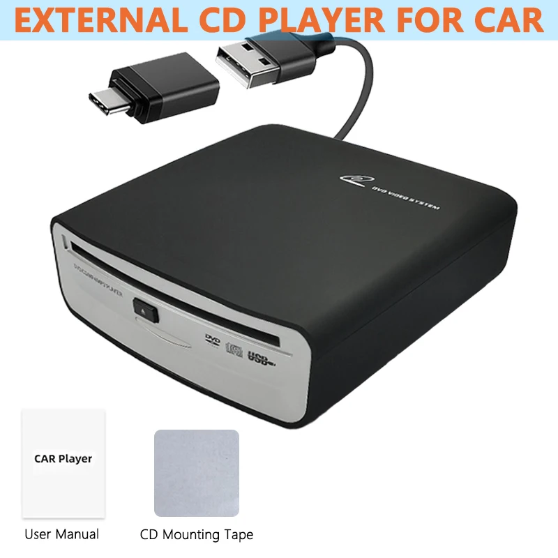 CD Player For Auto Mounted Suction Portable USB/Type-C Connected Easy Installation In Various Application car cd player