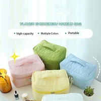 Ins Style Candy Color Makeup Bag New Light Luxury Women's Bag Lipstick Pack Portable Travel Cosmetic Storage Toiletry Bag 2