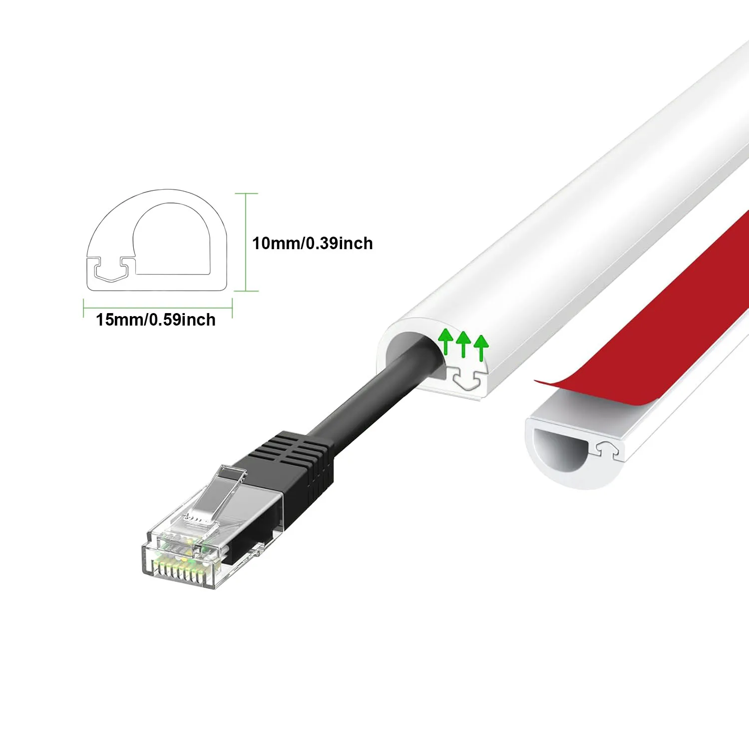 1PC 1m Kablo Yönetim Kanalı, Görünmez Dekoratif Tel Kapağı, Anti-Step Koruyucu, Yapışkanlı Kablo Kanalı ﻿