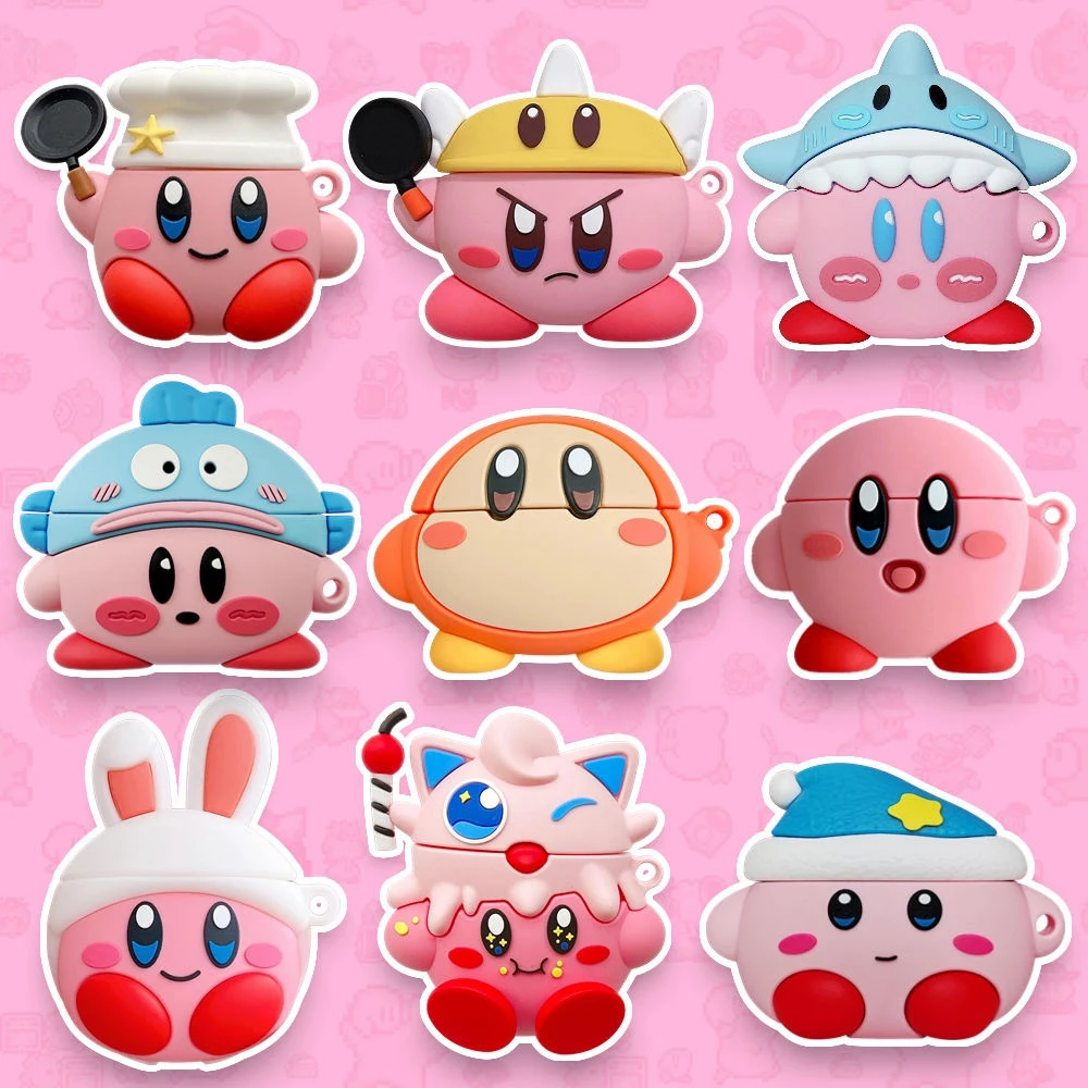 

Cute Kirby Airpods Protective Case for Airpods 3/2/1 Airpod Pro2 Wireless Bluetooth Headphone Case Kawaii Girl Gift