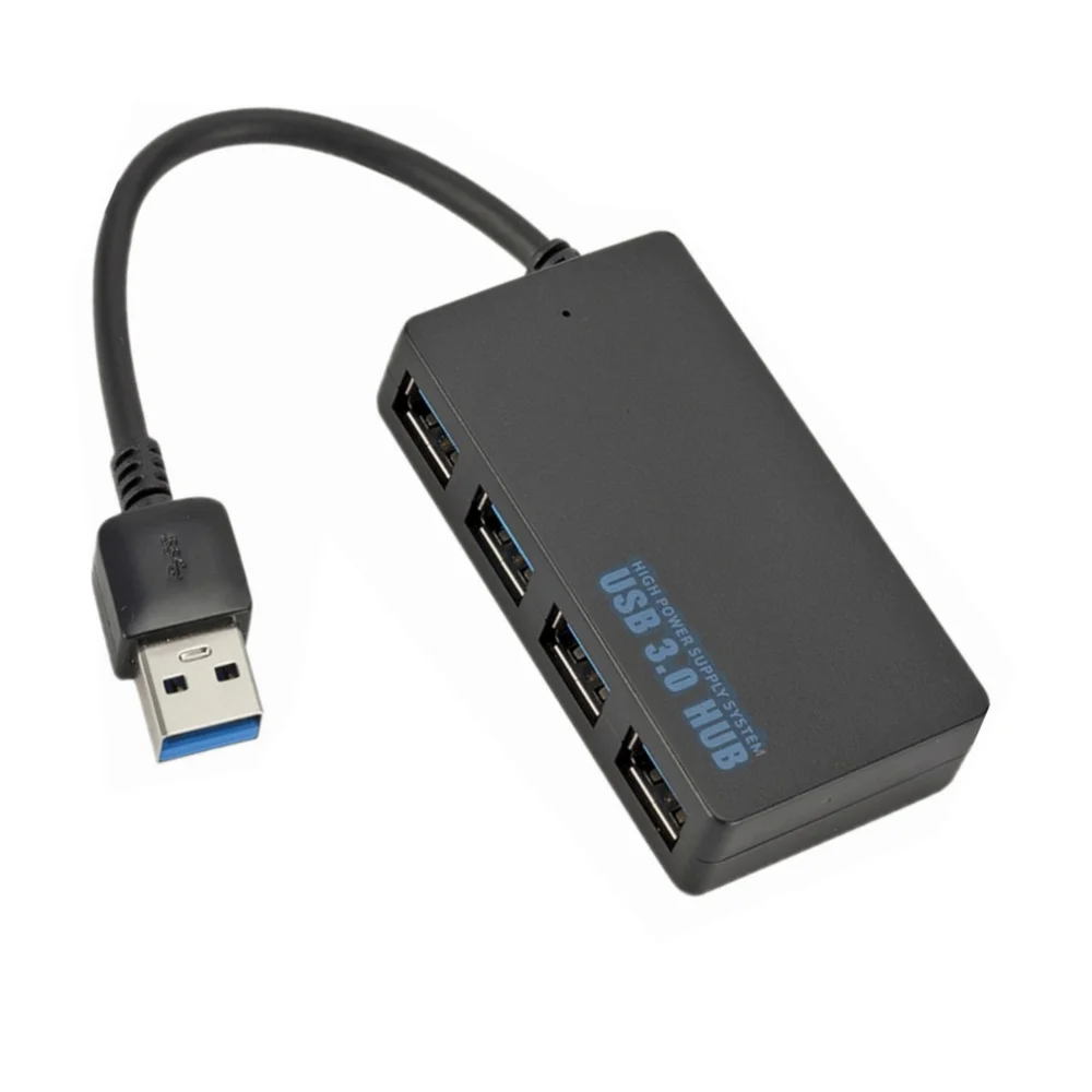 Hub USB 3.0 ad Alta Velocità con 4 Porte, Adattatore Splitter Plug and Play, Cavo Dati per Laptop, PC e Accessori Informatici