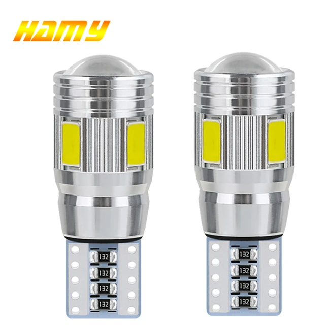 2x T10 W5W Car LED Turn Signal Bulb Canbus Auto Interior Dome Reading Light  Wedge Side Parking Reverse Brake Lamp 5W5 5630 6smd - AliExpress