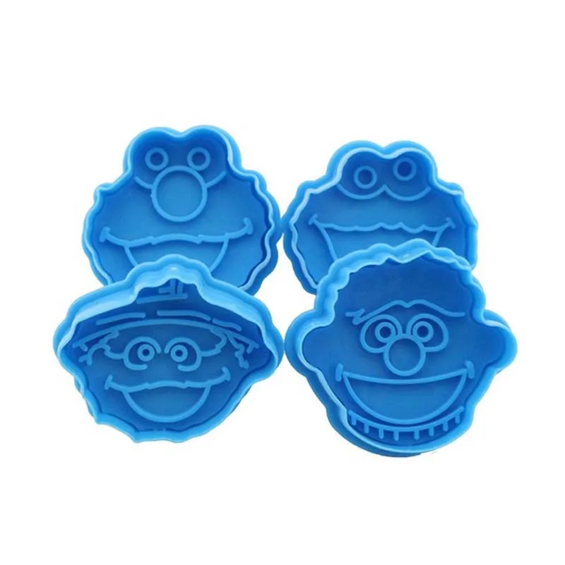 Children Muppet Cookie Cutter Plunger Biscuit Cake Fondant Elmo Ernie Monster Cakes Decorating Tools cookie cutter fondant cutter baking decorating tools